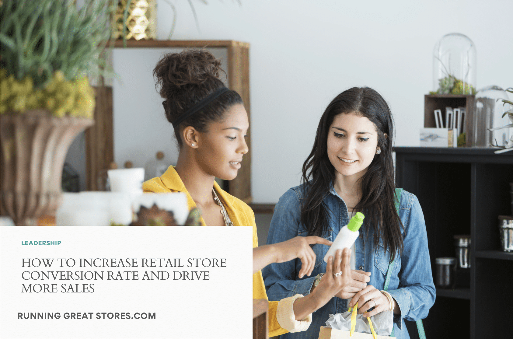 two retail associates looking at results